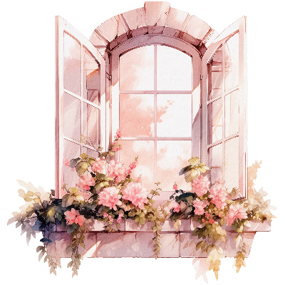 Fototapeta widok z okna 3D 76x80 Rustykalne okno