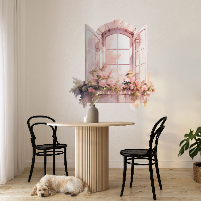 Fototapeta widok z okna 3D 76x80 Rustykalne okno