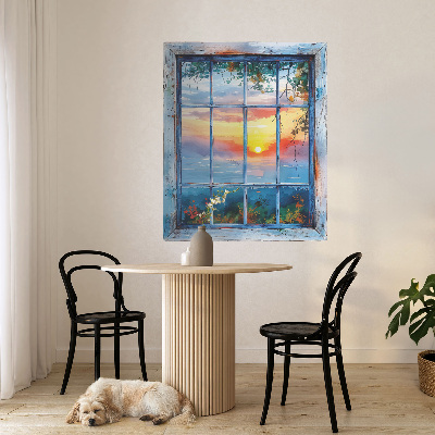 Fototapeta widok z okna 3D 66x80 Okienny zachód