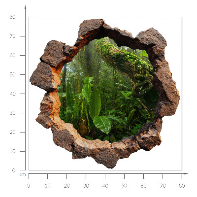 Fototapeta 3D dziura w ścianie 80x79 Zielone cudo