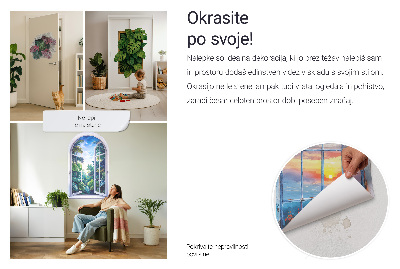 Fototapeta widok z okna 3D 74x80 Okienne akwarele