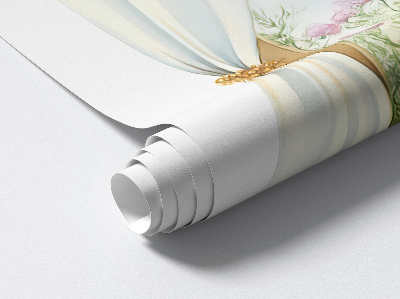 Fototapeta widok z okna 3D 58x80 Zasłony z widokiem