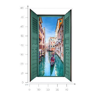 Fototapeta widok z okna 3D 46x80 Malowniczy kanał