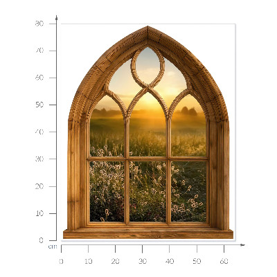 Fototapeta widok z okna 3D 64x80 Krajobraz okna