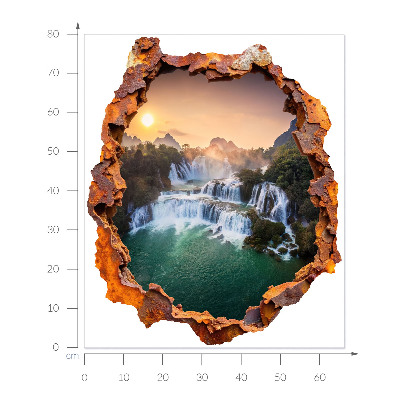 Fototapeta 3D dziura w ścianie 66x80 Naturalna panorama