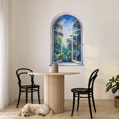 Fototapeta widok z okna 3D 53x80 Tropikalny widok