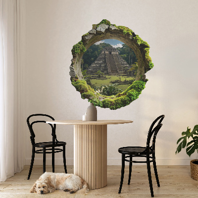 Fototapeta 3D dziura w ścianie 74x80 Tropikalna sceneria