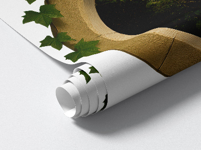 Fototapeta widok z okna 3D 80x70 Zielony pejzaż