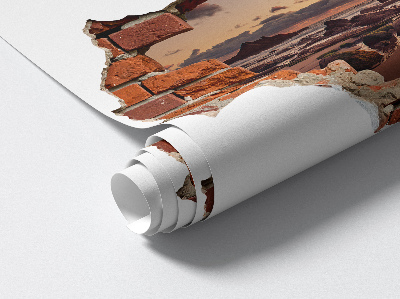 Fototapeta 3D dziura w ścianie 80x54 Wybrzeże marzeń