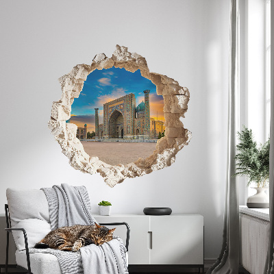 Fototapeta 3D dziura w ścianie 80x79 Architektoniczne odkrycie