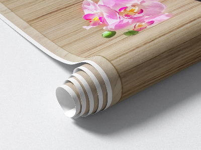 Ozdobna naklejka na ścianę 3D 32x80 Storczyk elegancja