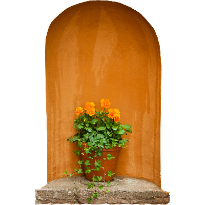 Ozdobna naklejka na ścianę 3D 52x80 Kwiaty w doniczce