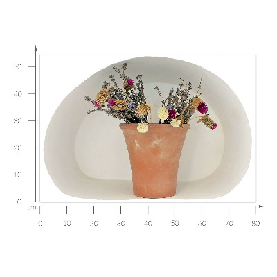 Ozdobna naklejka na ścianę 3D 80x54 Suche kwiaty