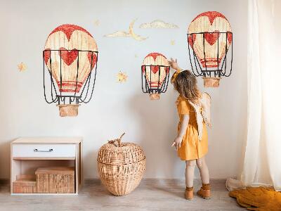Naklejka na ścianę 100x165 Boho balony i gwiazdy w akwarelowym stylu