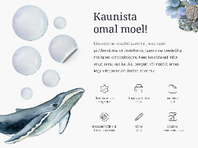 Naklejka na ścianę 130x233 Leśne bajkowe domki w drzewach w stylu rysunkowym