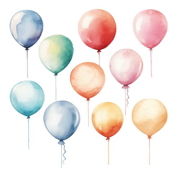 Naklejka na ścianę 130x151 Pastelowe balony w kolorowej harmonii