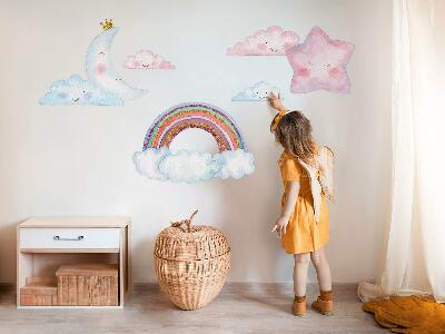Naklejka na ścianę 60x82 Pastelowe magiczne niebo w akwarelowym stylu