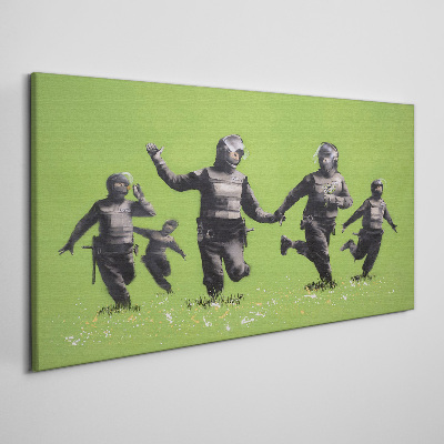 Obraz Canvas Policję Riotu na Polu Banksy