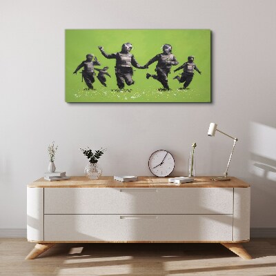 Obraz Canvas Policję Riotu na Polu Banksy