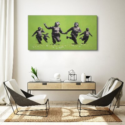 Obraz Canvas Policję Riotu na Polu Banksy