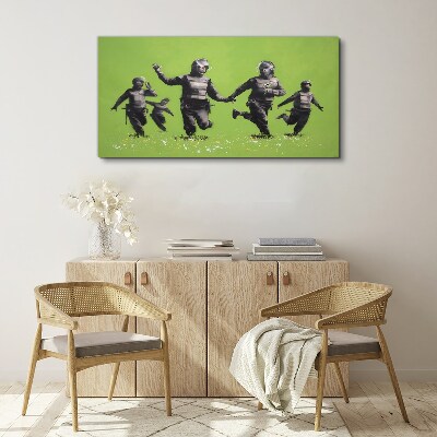 Obraz Canvas Policję Riotu na Polu Banksy