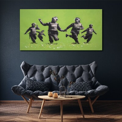 Obraz Canvas Policję Riotu na Polu Banksy