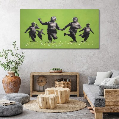 Obraz Canvas Policję Riotu na Polu Banksy