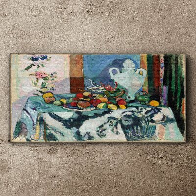 Obraz Canvas Martwa natura z owocami i wazonem