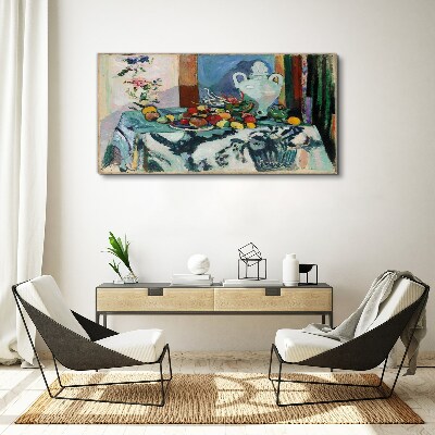 Obraz Canvas Martwa natura z owocami i wazonem