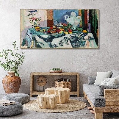 Obraz Canvas Martwa natura z owocami i wazonem