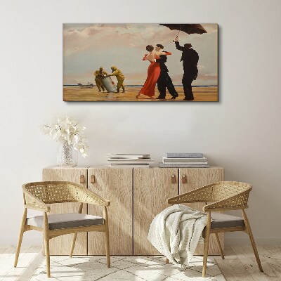Obraz Canvas Romantyczny spacer na plaży