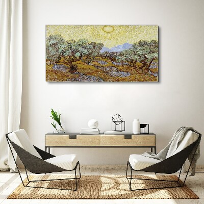 Obraz na Płótnie Słońce Las Van Gogh