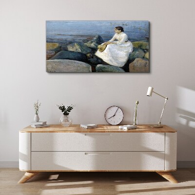 Obraz Canvas Refleksje nad brzegiem morza