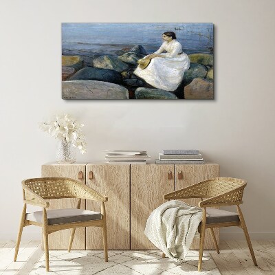 Obraz Canvas Refleksje nad brzegiem morza