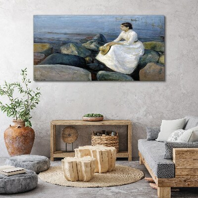 Obraz Canvas Refleksje nad brzegiem morza