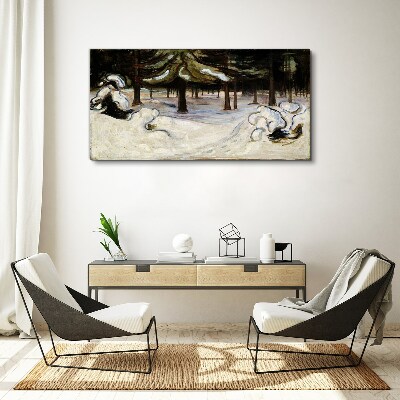 Obraz na Płótnie Zima w lesie Munch