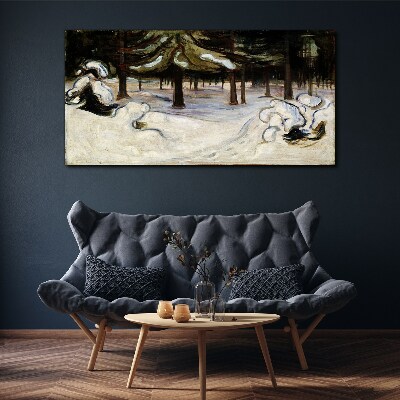 Obraz na Płótnie Zima w lesie Munch