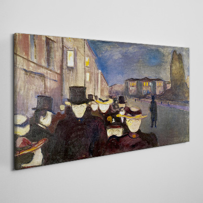 Obraz Canvas Wieczorny spacer w mieście