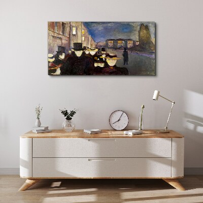 Obraz Canvas Wieczorny spacer w mieście