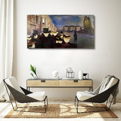Obraz Canvas Wieczorny spacer w mieście