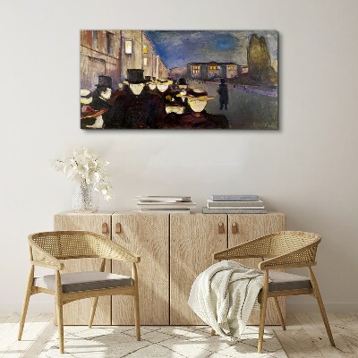 Obraz Canvas Wieczorny spacer w mieście