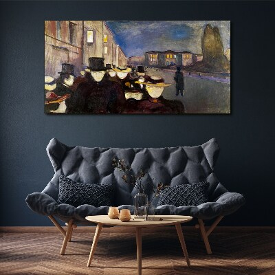 Obraz Canvas Wieczorny spacer w mieście