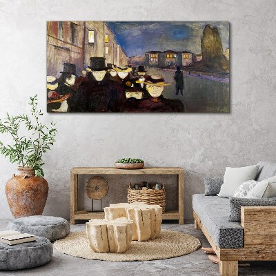 Obraz Canvas Wieczorny spacer w mieście