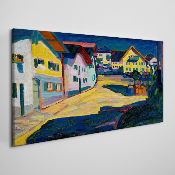 Obraz Canvas Kolorowa wiejska sceneria nocą