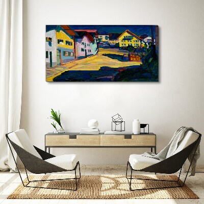 Obraz Canvas Kolorowa wiejska sceneria nocą