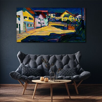 Obraz Canvas Kolorowa wiejska sceneria nocą