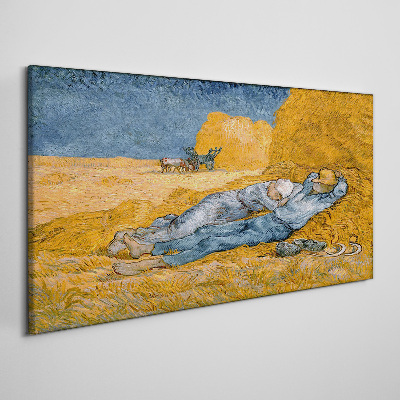 Obraz Canvas Odpoczynek wśród złotych pól
