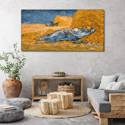 Obraz Canvas Odpoczynek wśród złotych pól