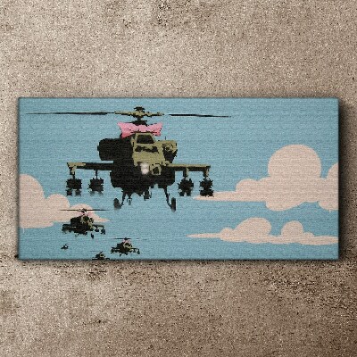 Obraz na Płótnie Helikopter Banksy