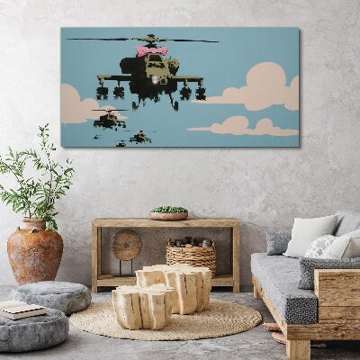 Obraz na Płótnie Helikopter Banksy